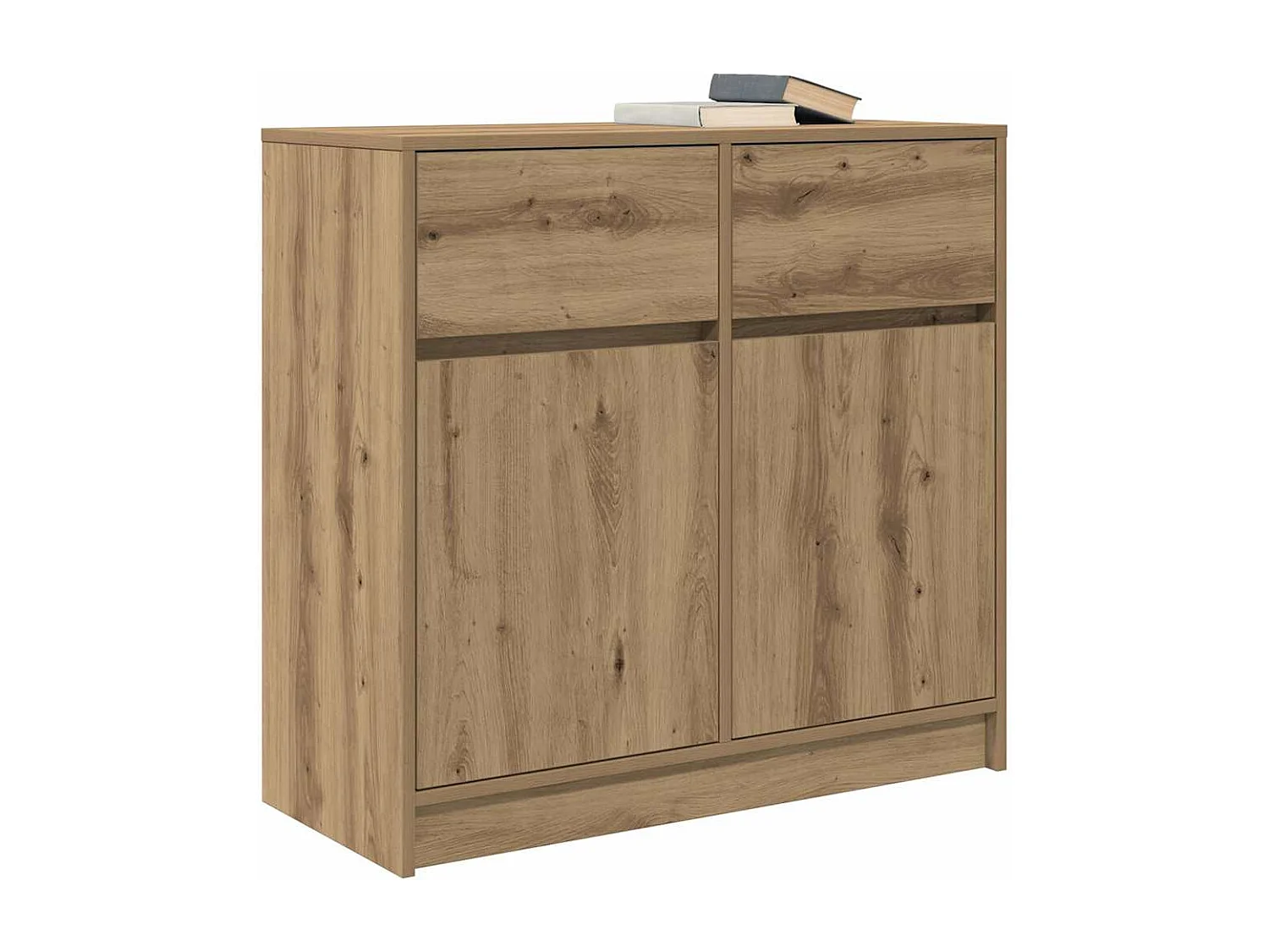 Credenza | Buffet | Armadio con Cassetto Rovere Artigianale 80x34x76 cm Truciolato