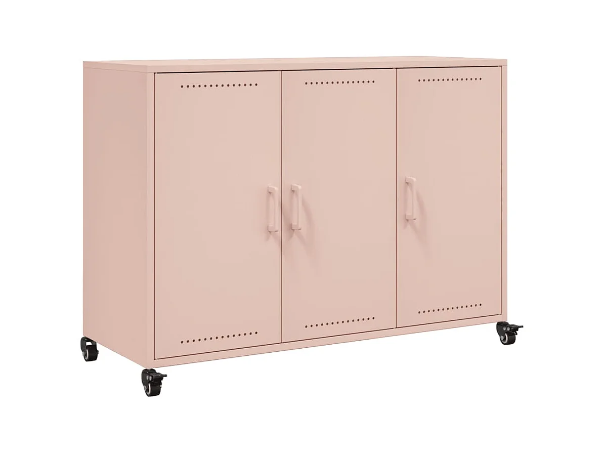 Credenza | Buffet | Armadio Rosa 100,5x39x72 cm in Acciaio