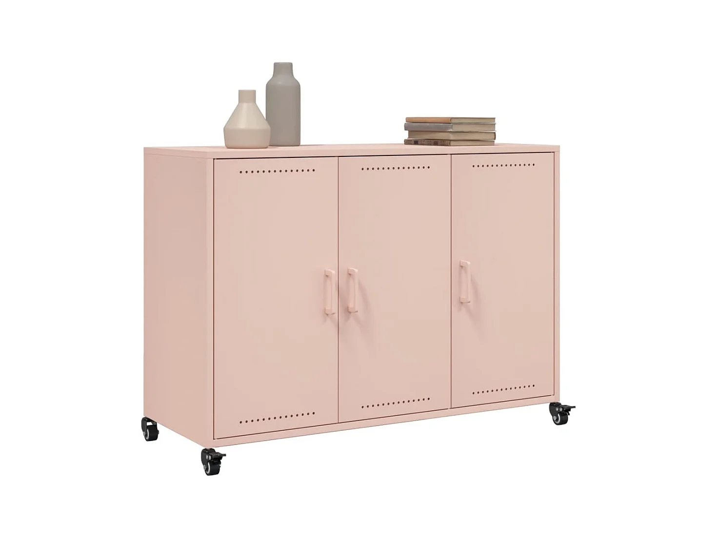 Credenza | Buffet | Armadio Rosa 100,5x39x72 cm in Acciaio