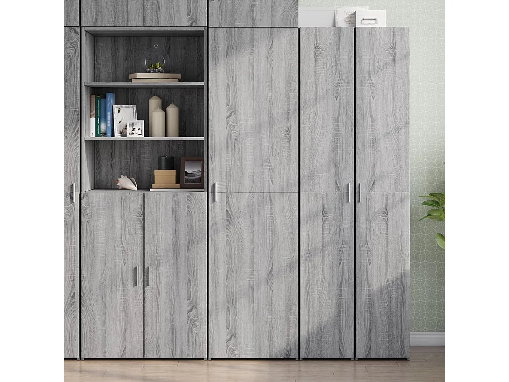 Buffet | Bahut | Meuble de rangement haut sonoma gris 50x42,5x185 cm bois d'ingénierie