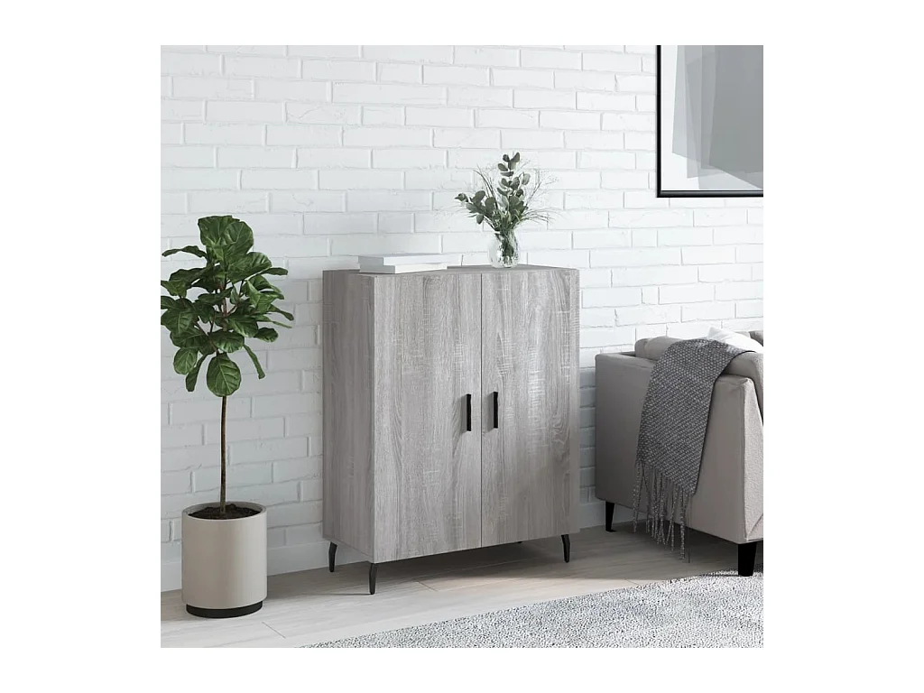Credenza | Buffet | Armadio Grigio Sonoma 69,5x34x90 cm in Legno Multistrato