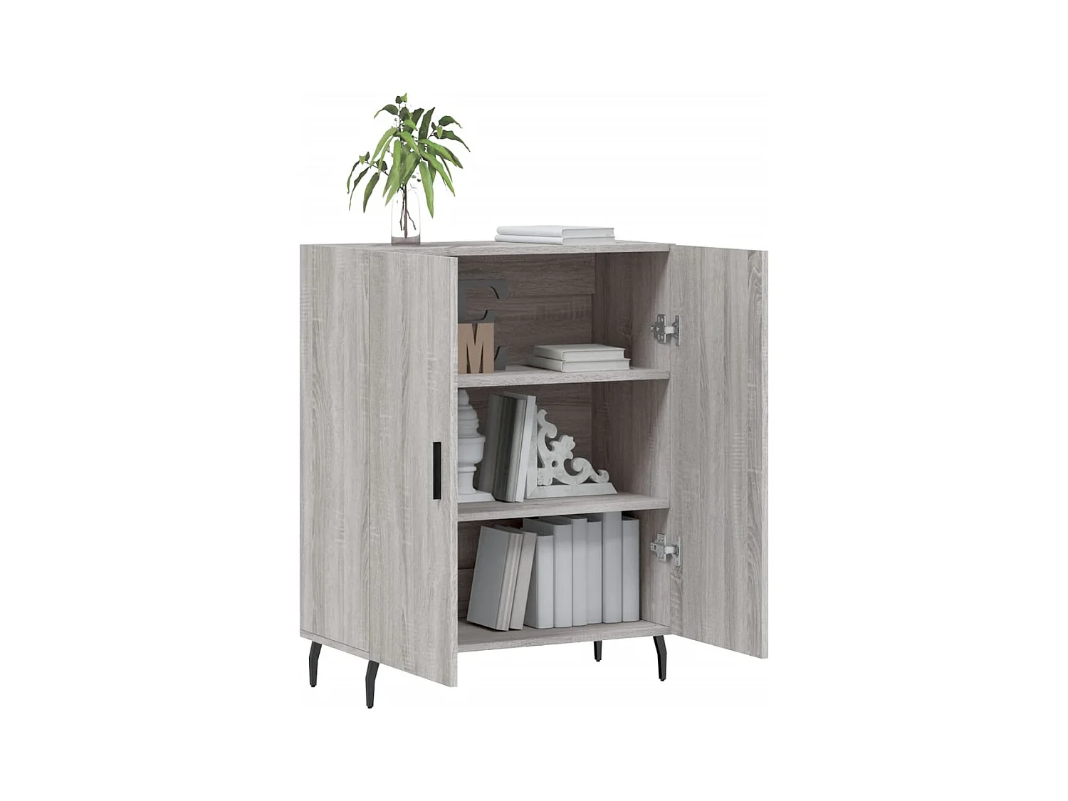 Credenza | Buffet | Armadio Grigio Sonoma 69,5x34x90 cm in Legno Multistrato