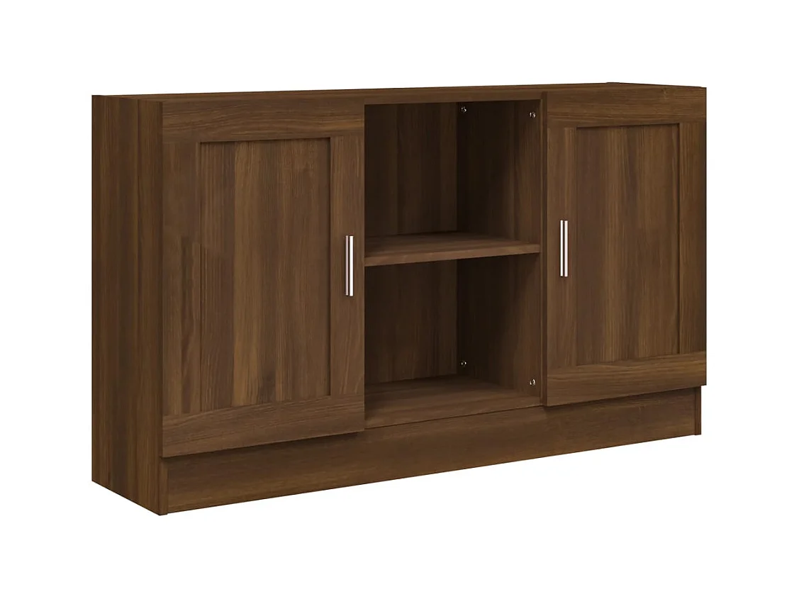 Credenza | Buffet | Armadio Rovere Marrone 120x30,5x70 cm in Legno Multistrato