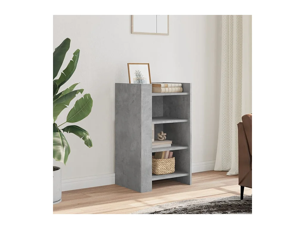 Buffet | Bahut | Meuble de rangement gris béton 45x35x75 cm Bois d'ingénierie