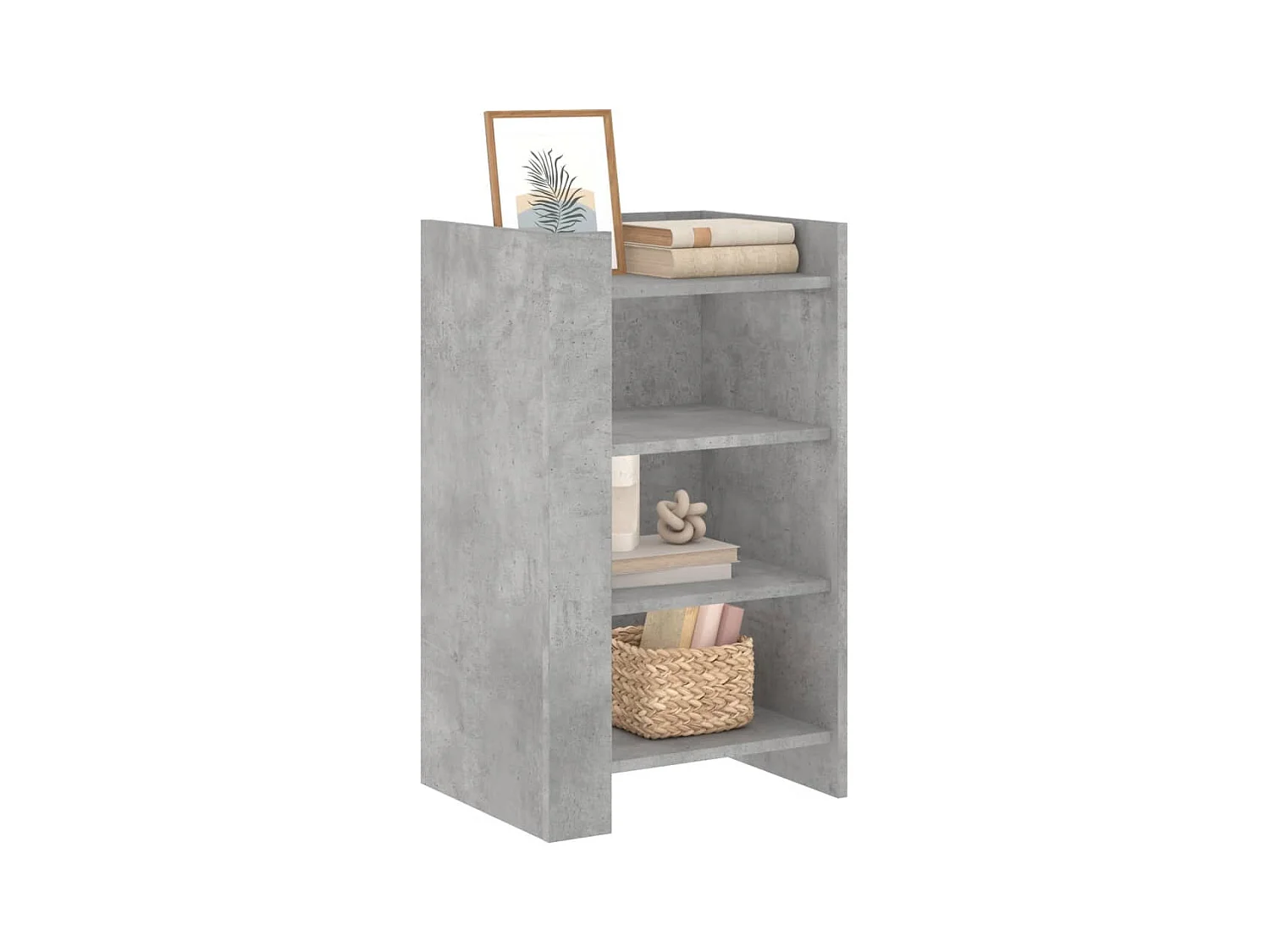 Buffet | Bahut | Meuble de rangement gris béton 45x35x75 cm Bois d'ingénierie