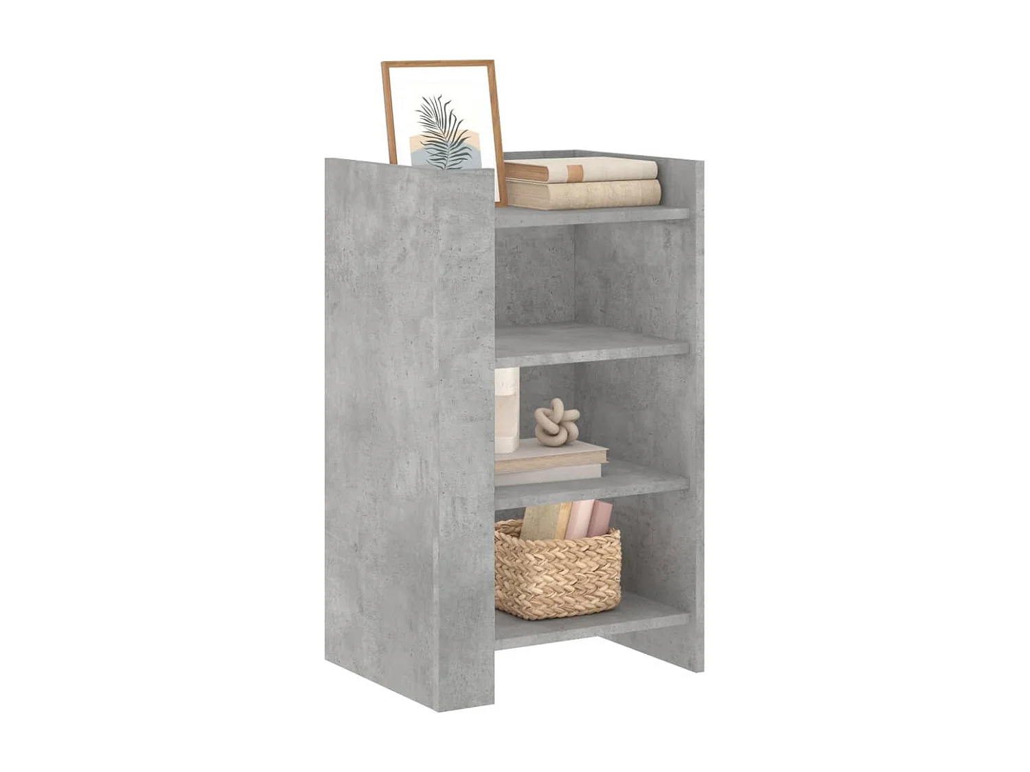 Buffet | Bahut | Meuble de rangement gris béton 45x35x75 cm Bois d'ingénierie