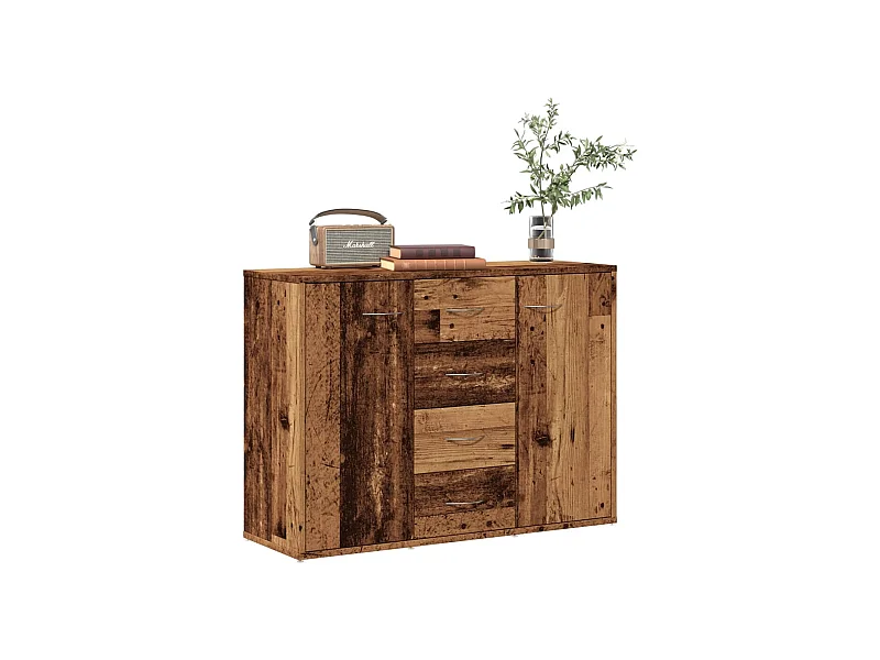 Buffet | Commode à tiroir | Meuble de rangement vieux bois 88x30x64 cm bois d'ingénierie