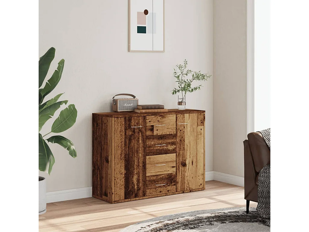 Buffet | Commode à tiroir | Meuble de rangement vieux bois 88x30x64 cm bois d'ingénierie