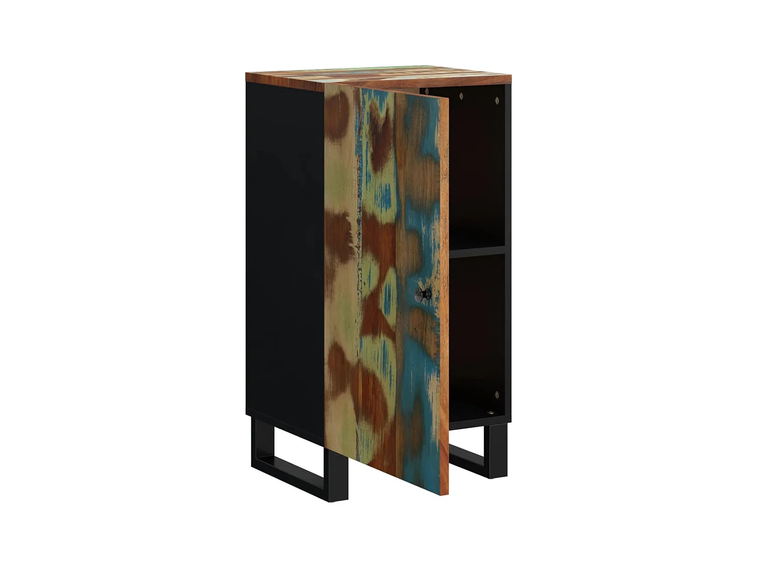 Credenza | Buffet | Armadio con Anta 40x31x75 cm in Legno Massello di Recupero