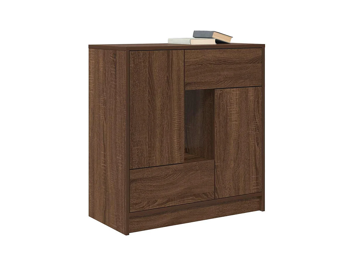 Buffet | Commode à tiroir | Meuble de rangement avec tiroirs et portes chêne marron 70,5x34x74,5 cm