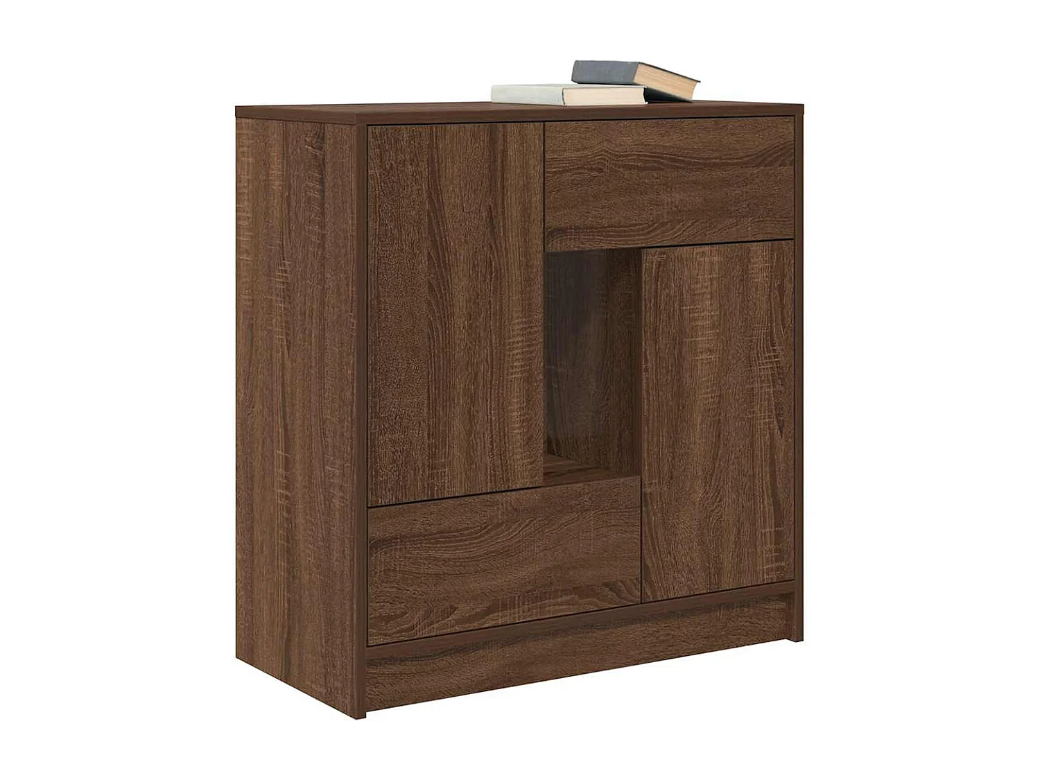 Buffet | Commode à tiroir | Meuble de rangement avec tiroirs et portes chêne marron 70,5x34x74,5 cm