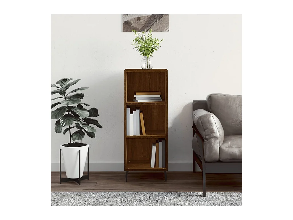 Credenza | Buffet | Armadio Rovere Marrone 34,5x32,5x90 cm in Legno Multistrato