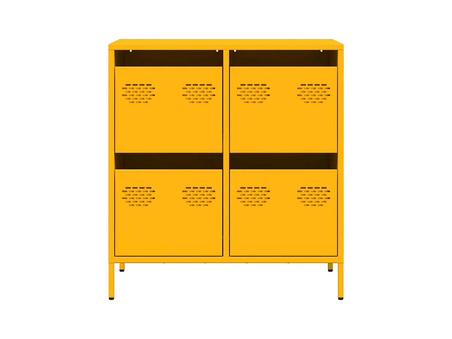 Buffet | Commode à tiroir | Meuble de rangement jaune moutarde 68x39x73,5 cm acier laminé à froid