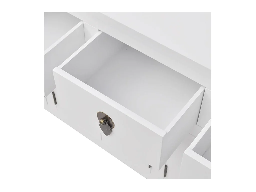 Credenza | Buffet | Armadio in Stile Cinese in Legno Massello Bianca