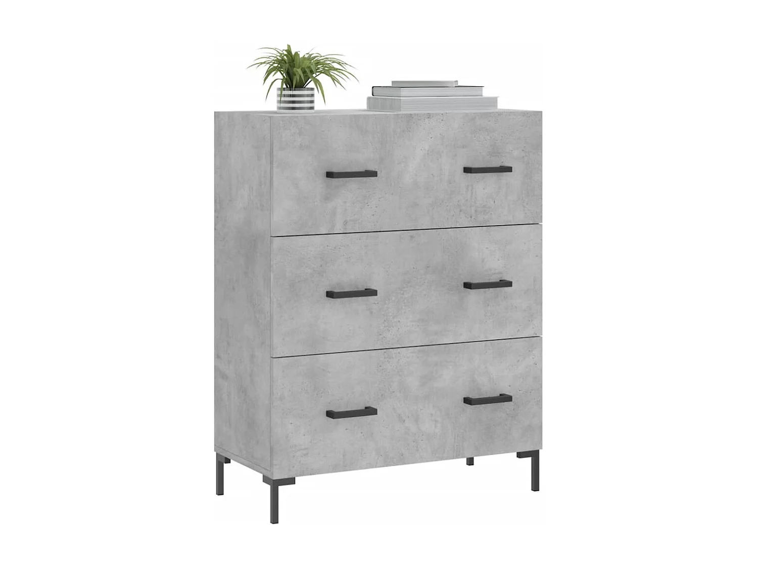 Buffet | Bahut | Meuble de rangement gris béton 69,5x34x90 cm bois d'ingénierie
