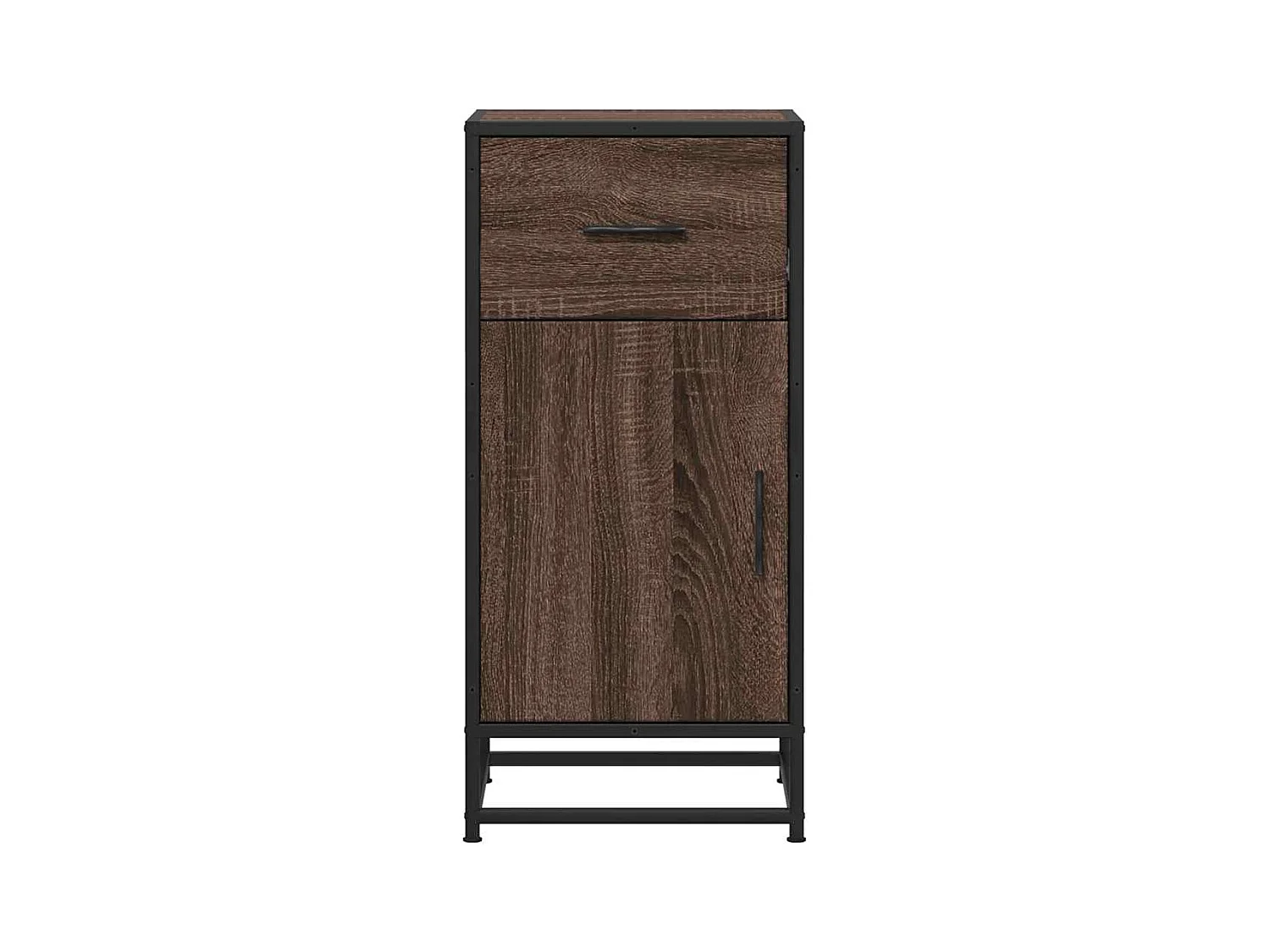 Buffet | Bahut | Meuble de rangement chêne marron 35,5x35x76 cm bois d'ingénierie et métal