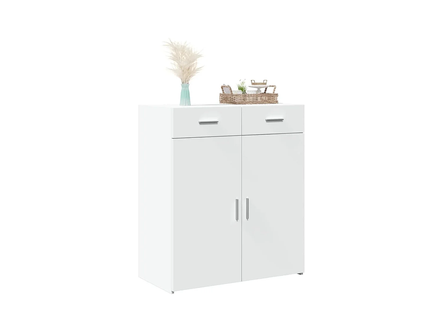 Buffet | Bahut | Meuble de rangement blanc 80x42,5x93 cm bois d'ingénierie