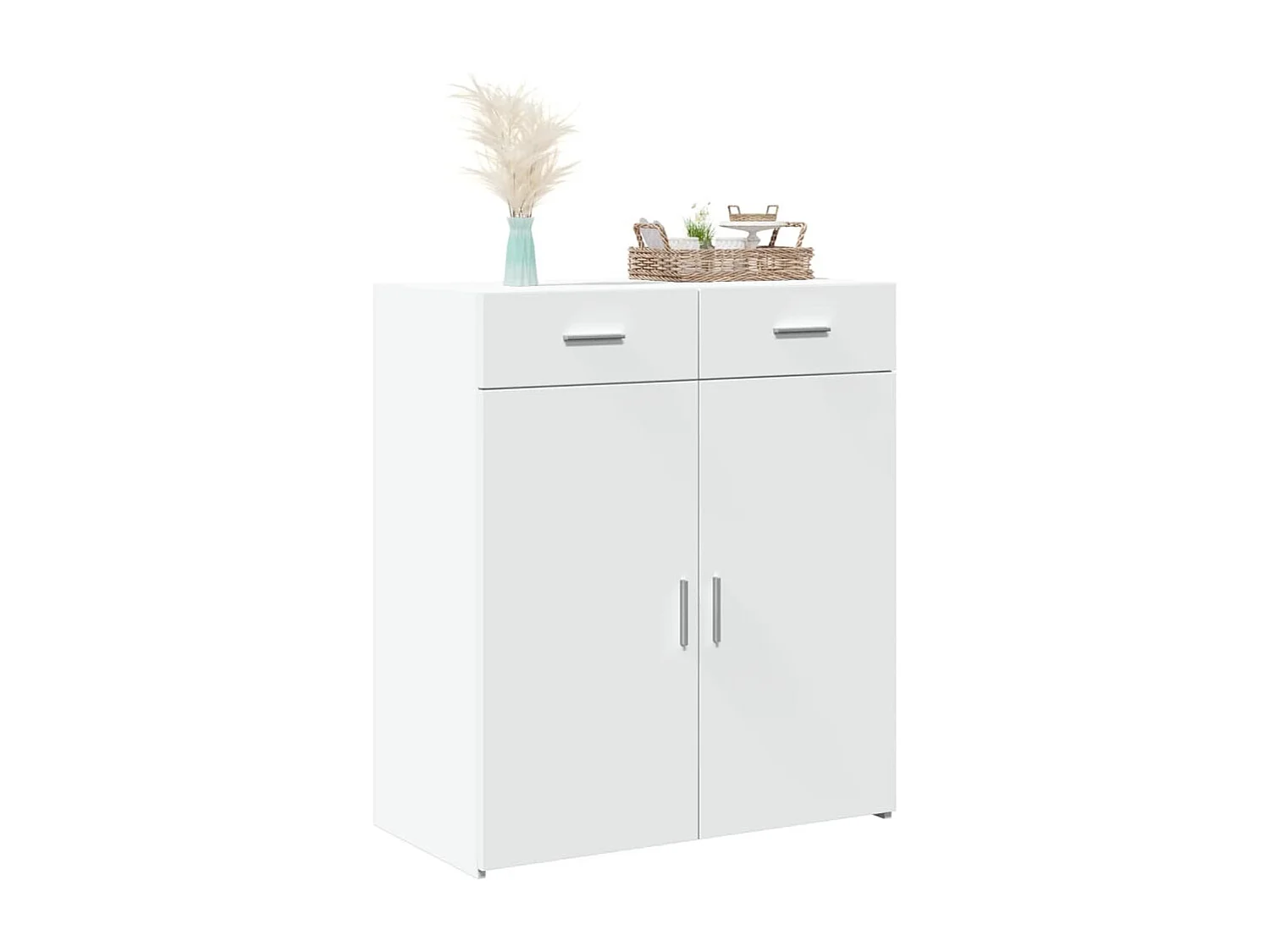 Buffet | Bahut | Meuble de rangement blanc 80x42,5x93 cm bois d'ingénierie