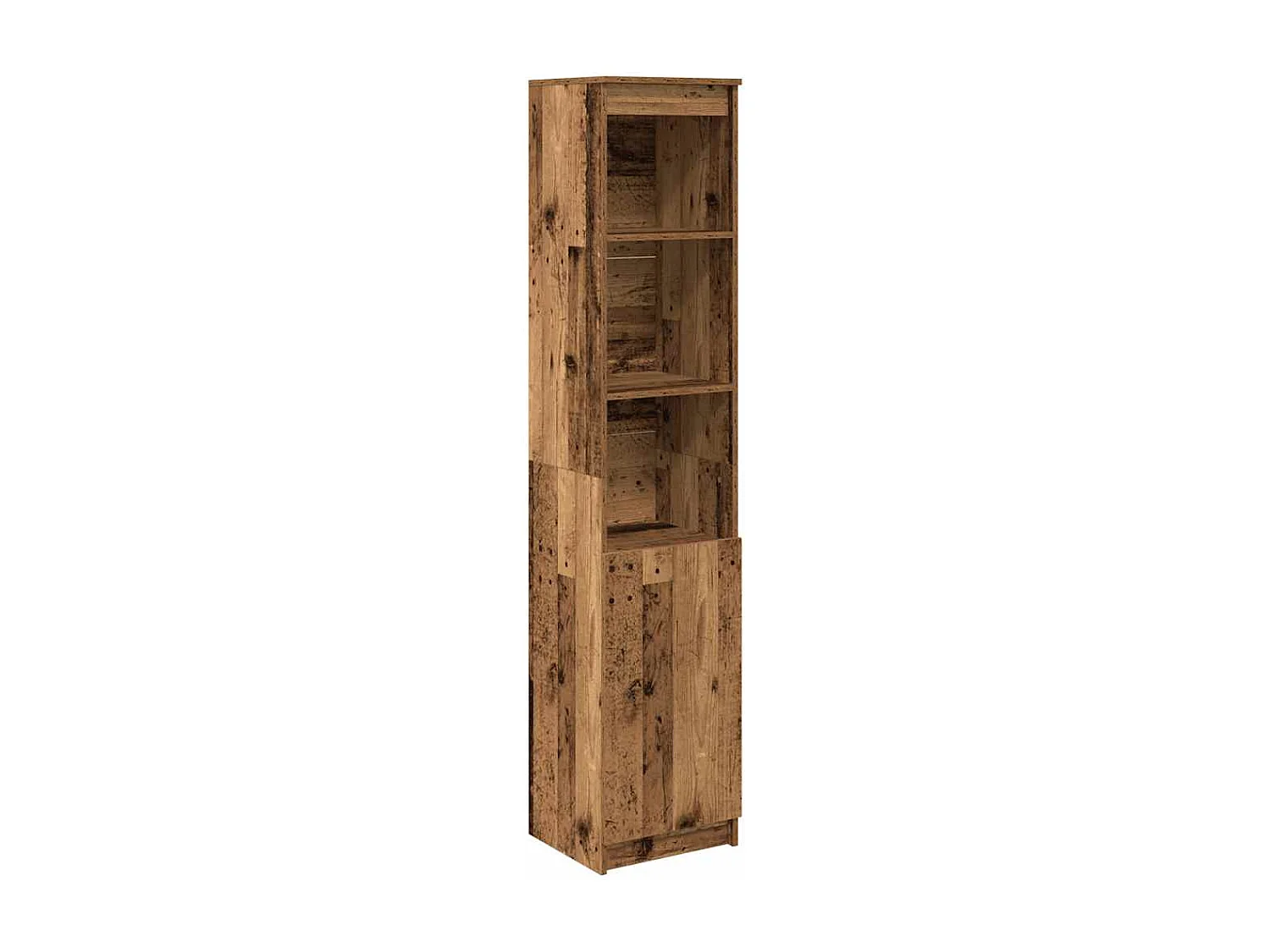 Buffet | Bahut | Meuble de rangement haut 37,5x35x180 cm vieux bois bois d'ingénierie