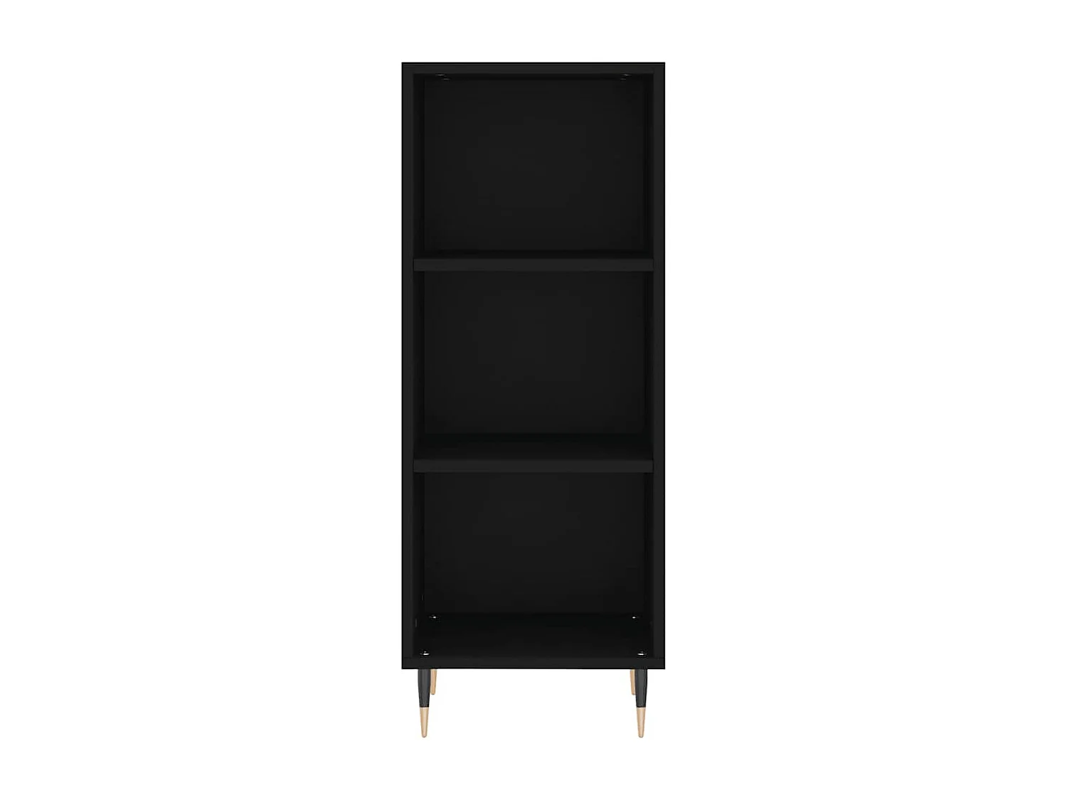 Buffet | Bahut | Meuble de rangement noir 34,5x32,5x90 cm bois d'ingénierie