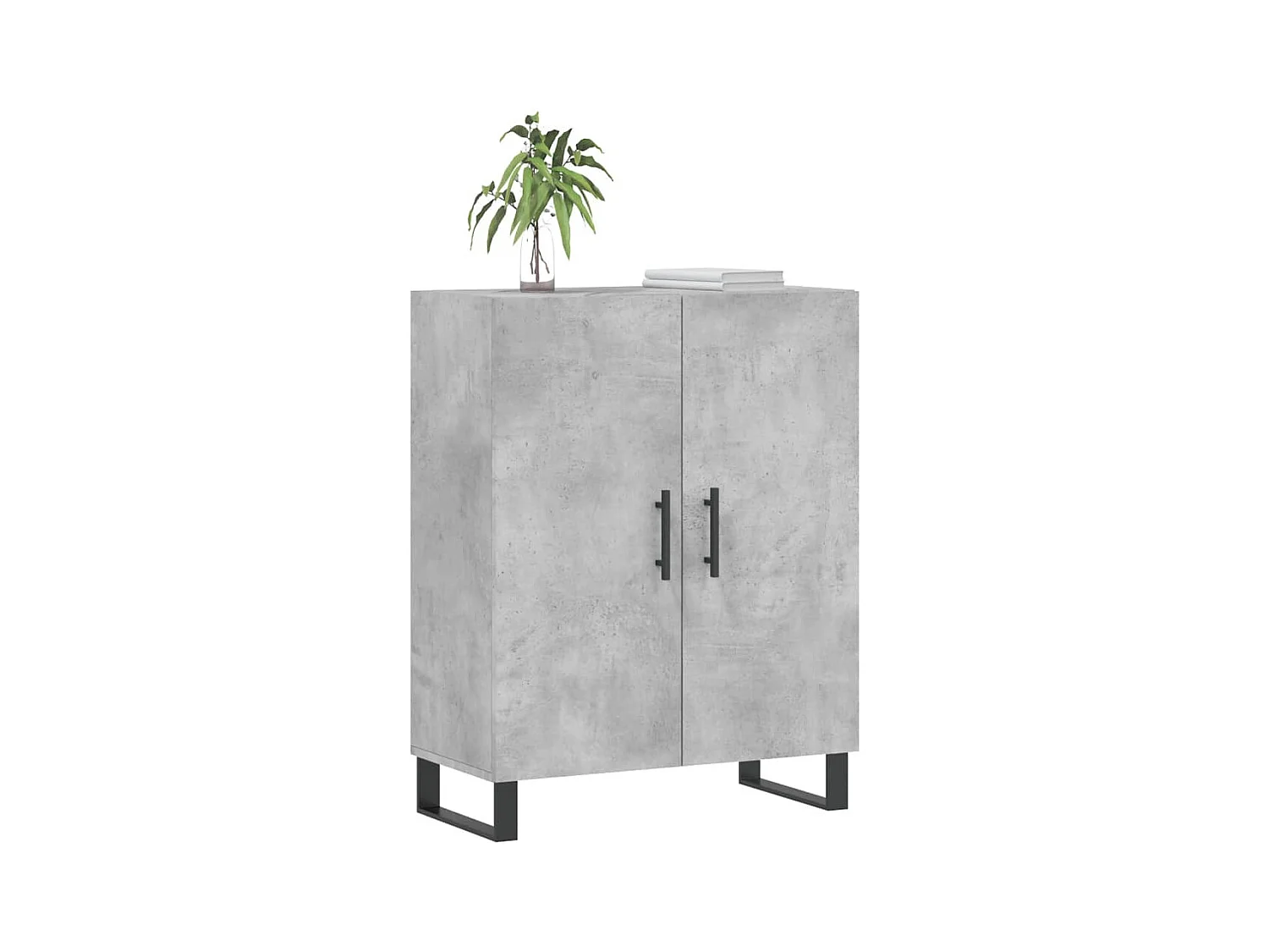 Credenza | Buffet | Armadio Grigio Cemento 69,5x34x90 cm in Legno Multistrato