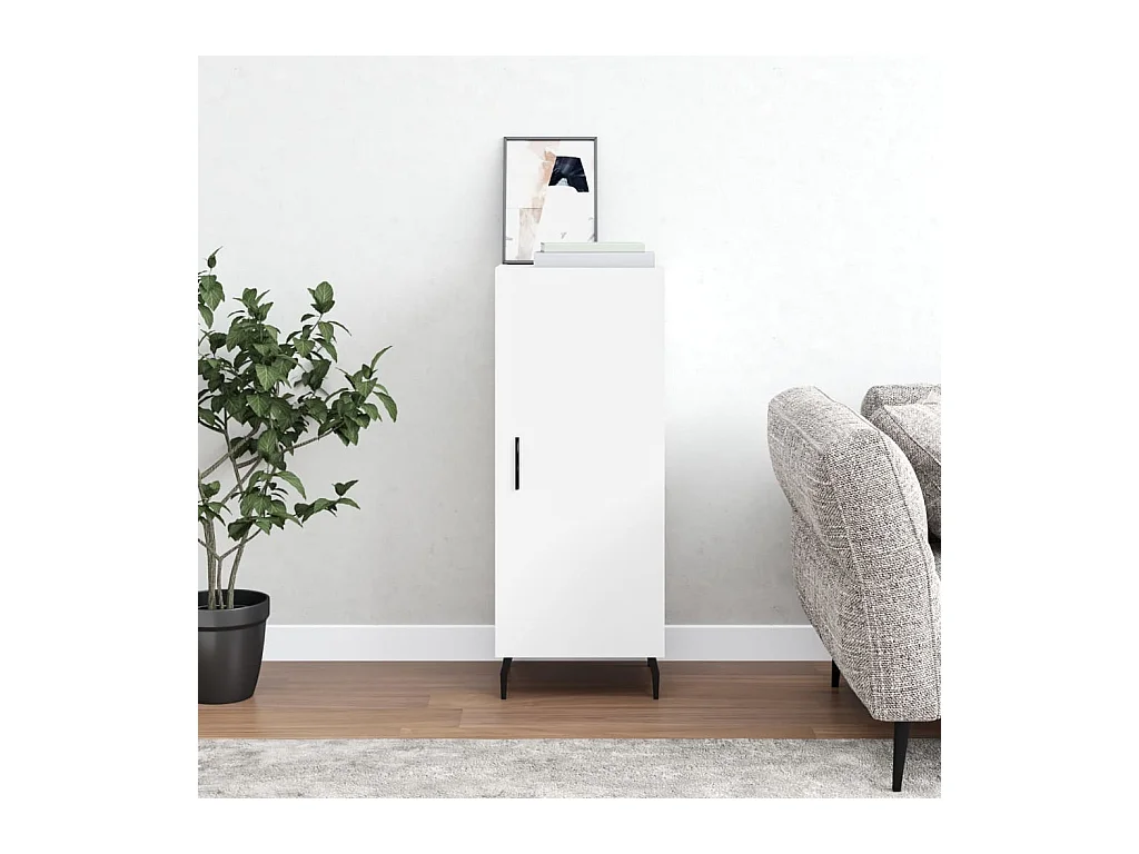 Buffet | Bahut | Meuble de rangement blanc 34,5x34x90 cm bois d'ingénierie