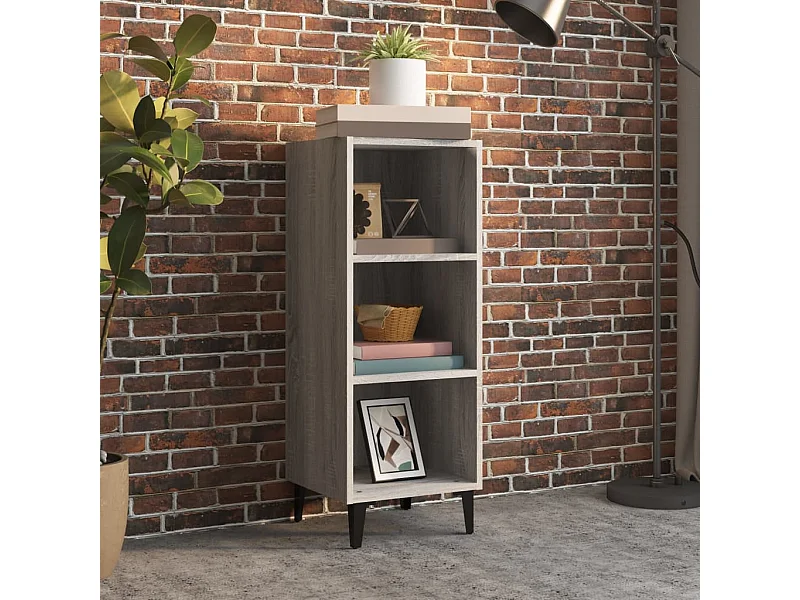 Buffet | Bahut | Meuble de rangement sonoma gris 34,5x32,5x90 cm bois d'ingénierie