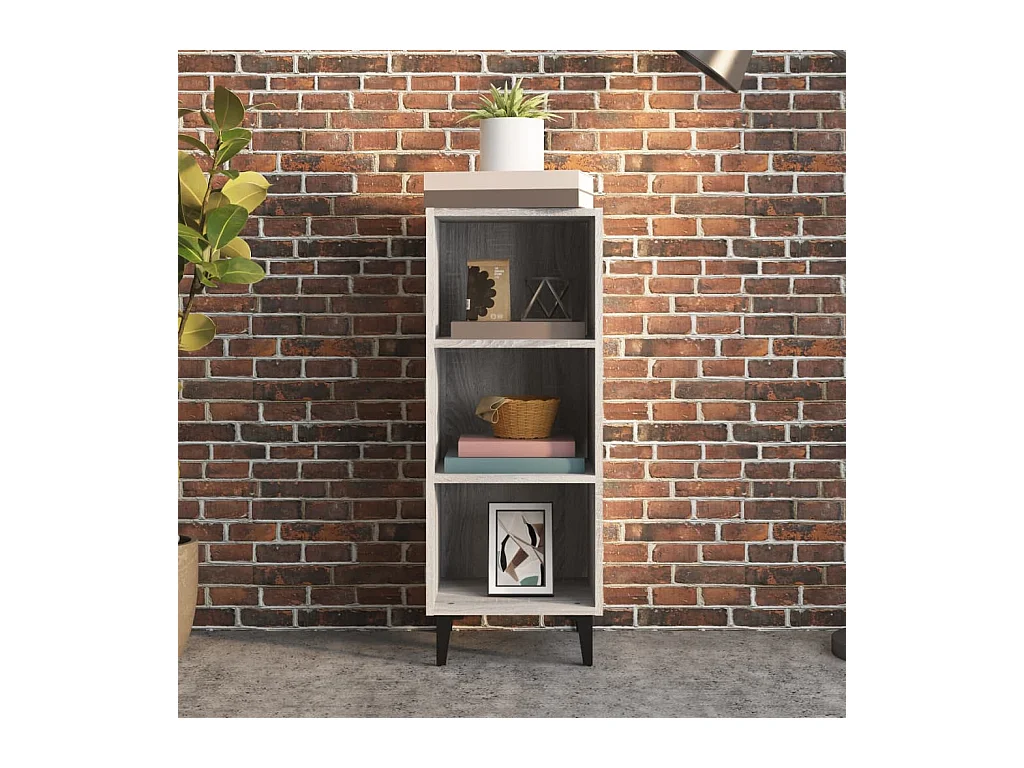 Buffet | Bahut | Meuble de rangement sonoma gris 34,5x32,5x90 cm bois d'ingénierie
