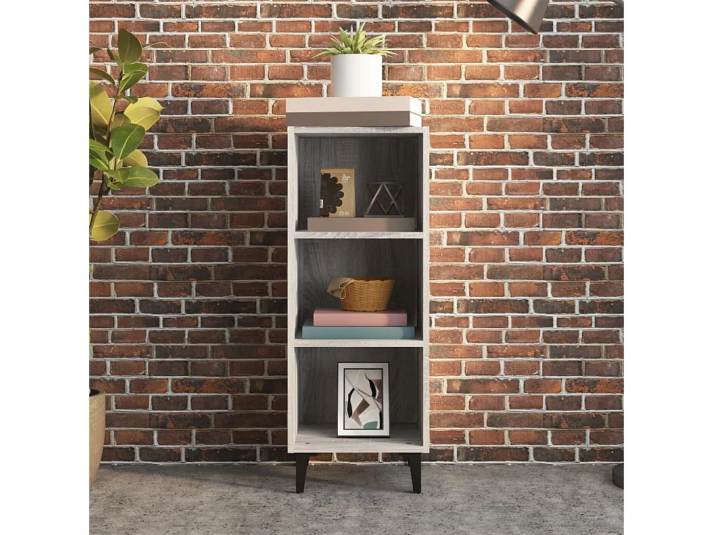 Buffet | Bahut | Meuble de rangement sonoma gris 34,5x32,5x90 cm bois d'ingénierie