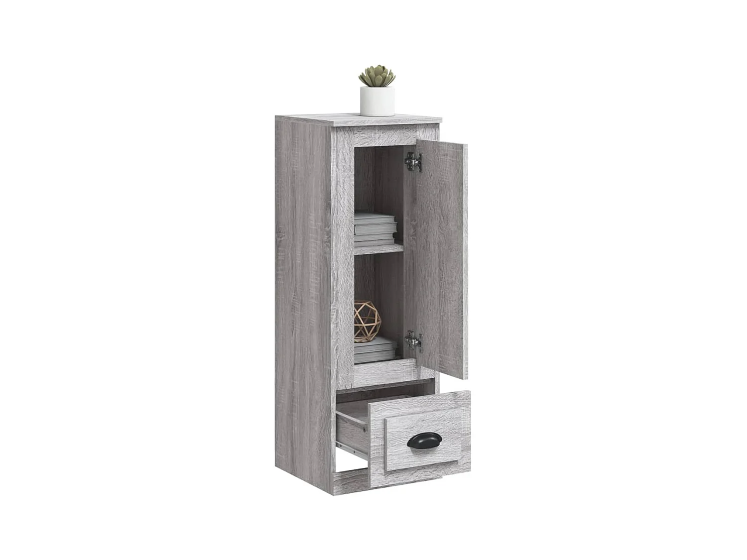Buffet | Bahut | Meuble de rangement haut sonoma gris 36x35,5x103,5 cm bois d'ingénierie