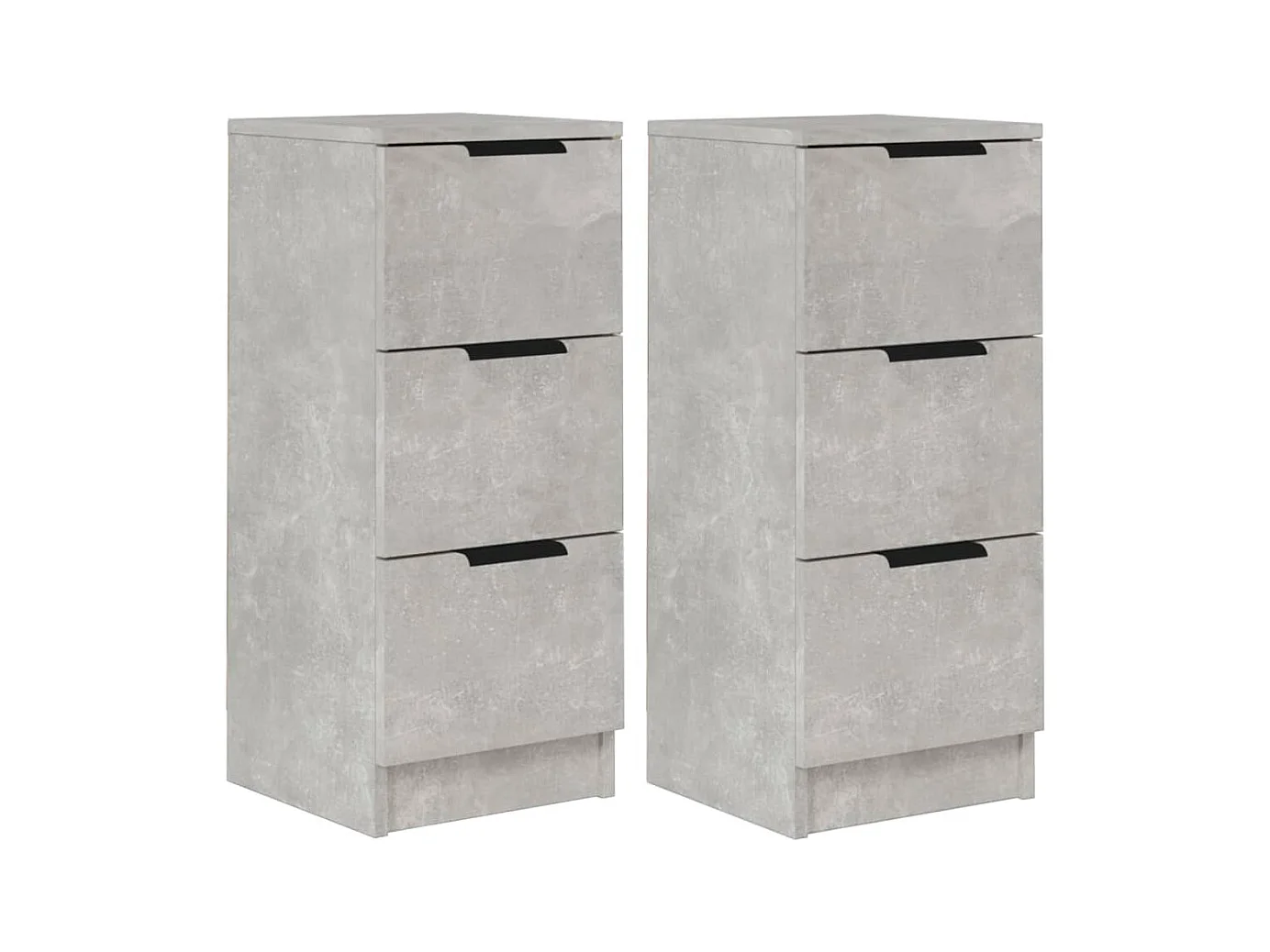 Credenze | Buffet | Armadi 2 pz Grigio Cemento 30x30x70 cm in Legno Multistrato