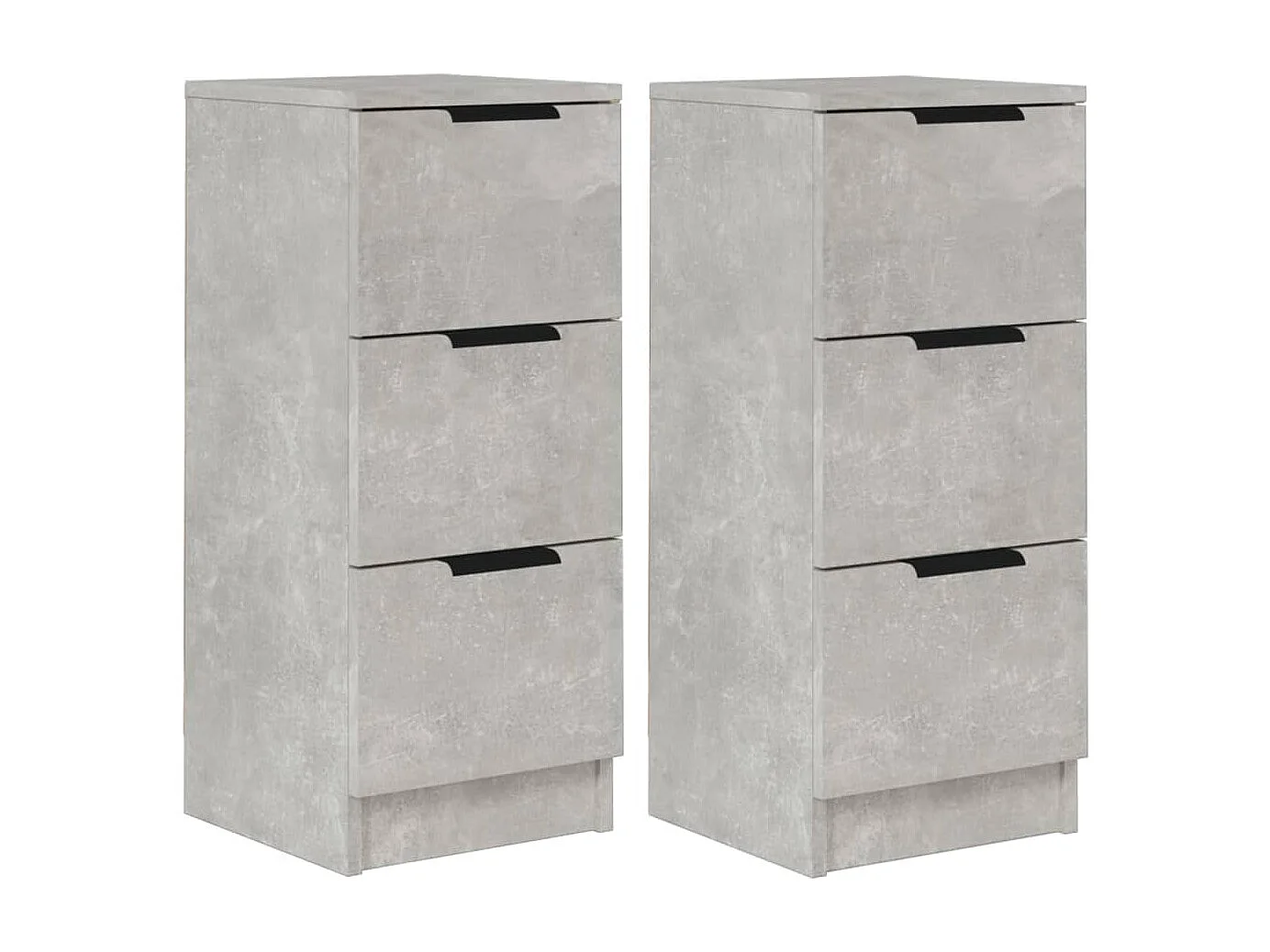 Buffets | Bahuts | Meuble de rangement 2 pcs Gris béton 30x30x70 cm Bois d'ingénierie