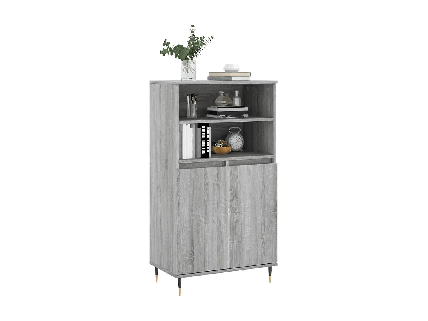 Buffet | Bahut | Meuble de rangement haut Sonoma gris 60x36x110 cm Bois d'ingénierie