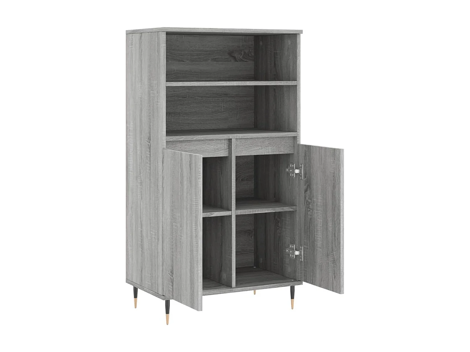 Buffet | Bahut | Meuble de rangement haut Sonoma gris 60x36x110 cm Bois d'ingénierie