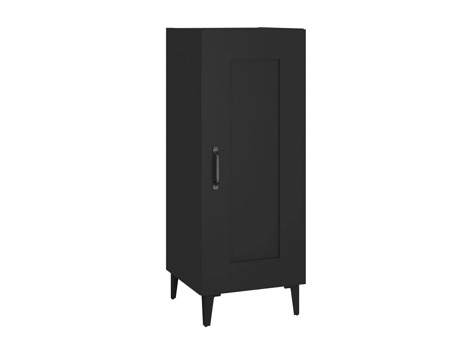 Buffet | Bahut | Meuble de rangement Noir 34,5x34x90 cm Bois d'ingénierie