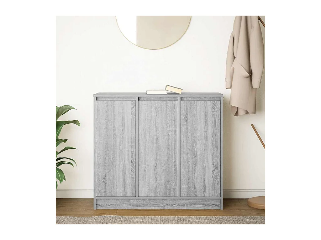 Credenza | Buffet | Armadio Grigio Sonoma 85x34x76 cm in Legno Multistrato