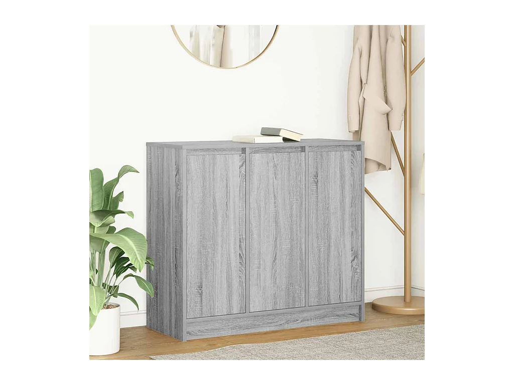 Credenza | Buffet | Armadio Grigio Sonoma 85x34x76 cm in Legno Multistrato
