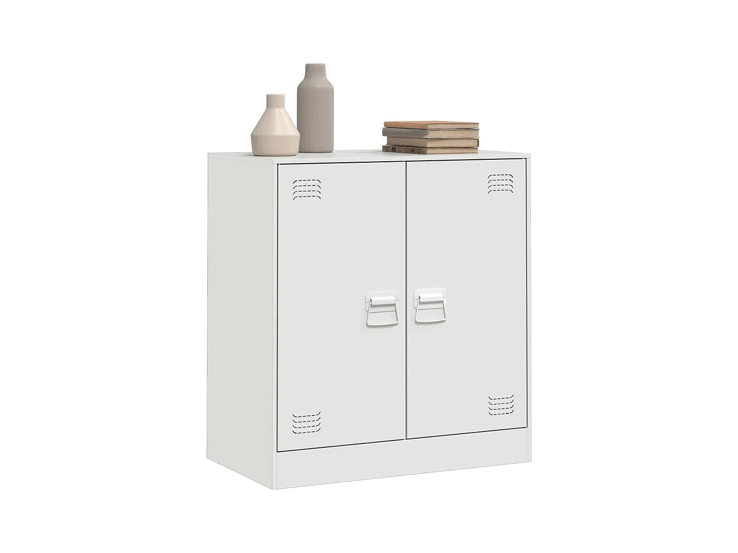 Buffet | Bahut | Meuble de rangement blanc 67x39x73 cm acier