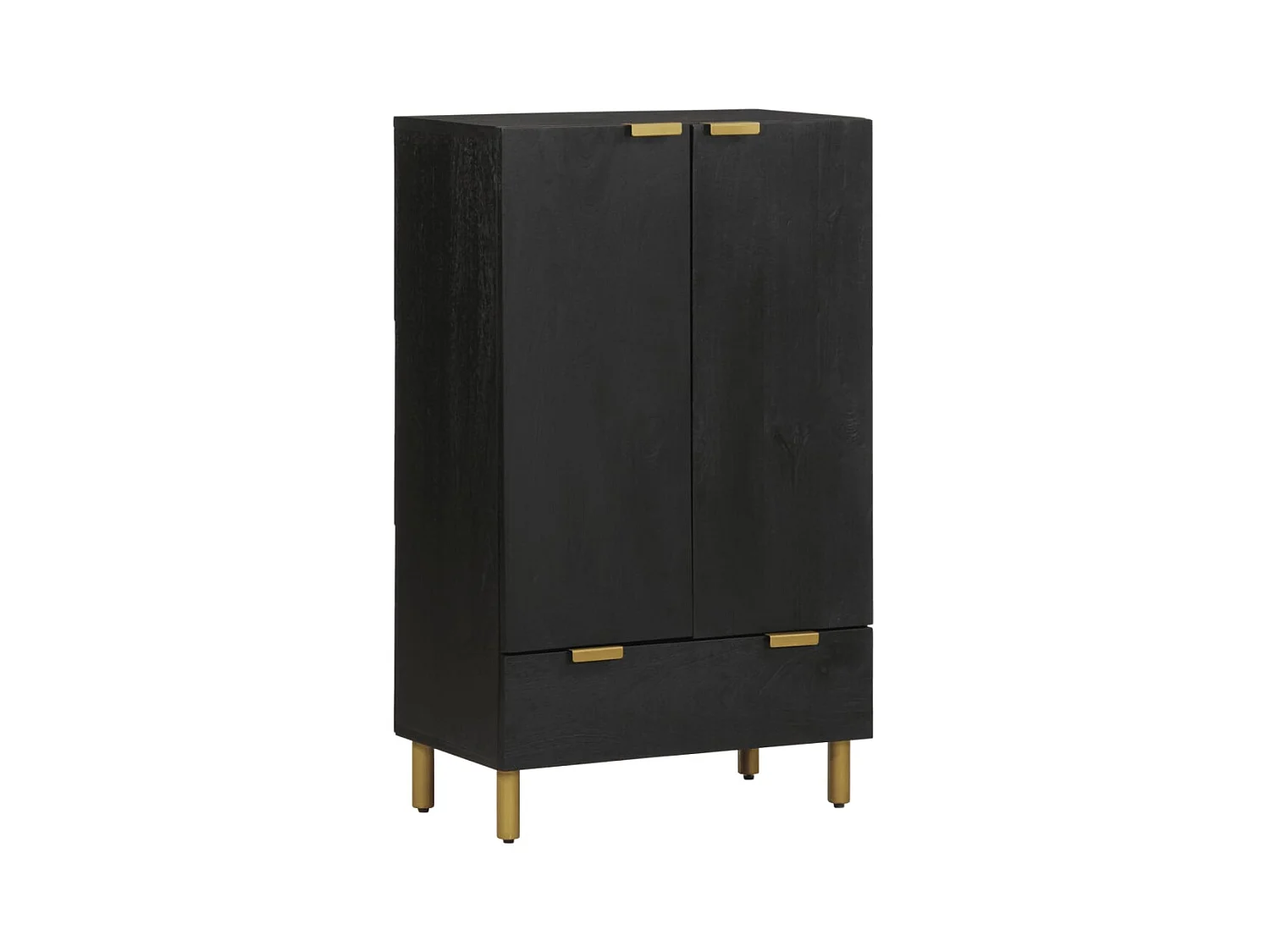 Credenza | Buffet | Armadio Nera 60x33x100 cm in Legno Multistrato