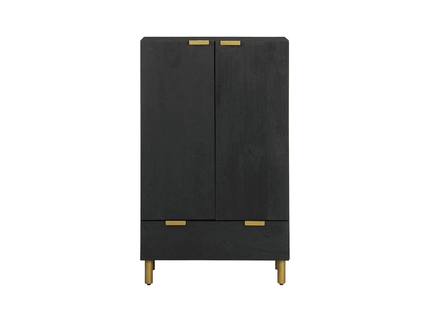 Credenza | Buffet | Armadio Nera 60x33x100 cm in Legno Multistrato