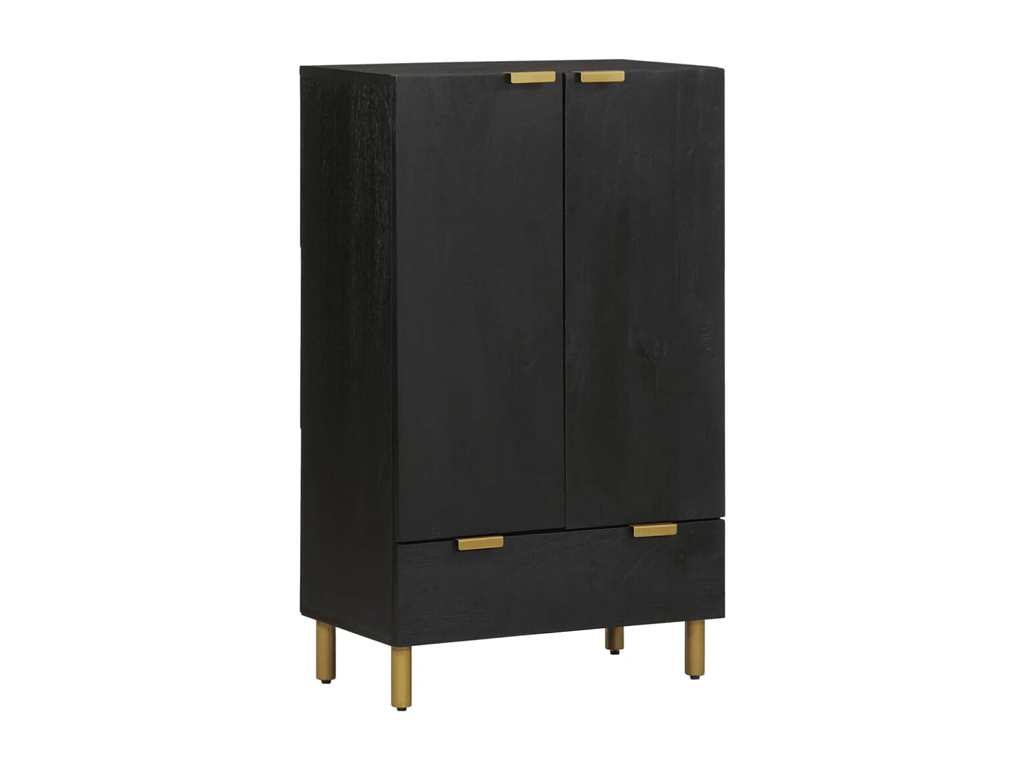Buffet | Bahut | Meuble de rangement noir 60x33x100 cm bois d'ingénierie