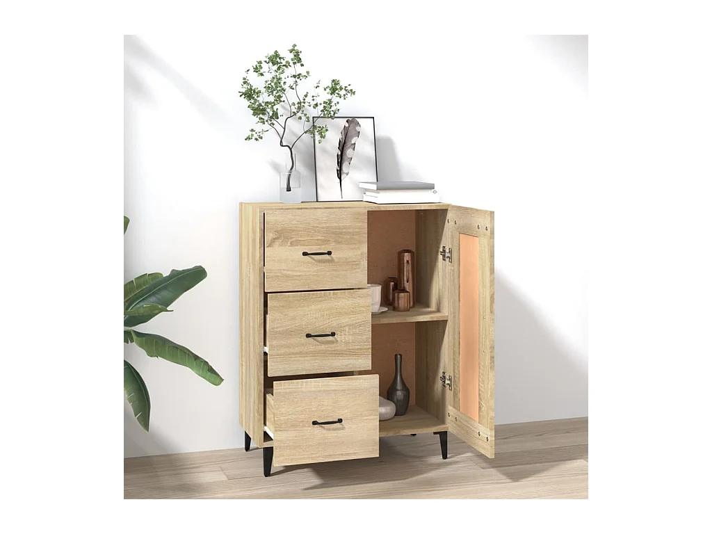 Buffet | Bahut | Meuble de rangement Chêne sonoma 69,5x34x90 cm Bois d'ingénierie
