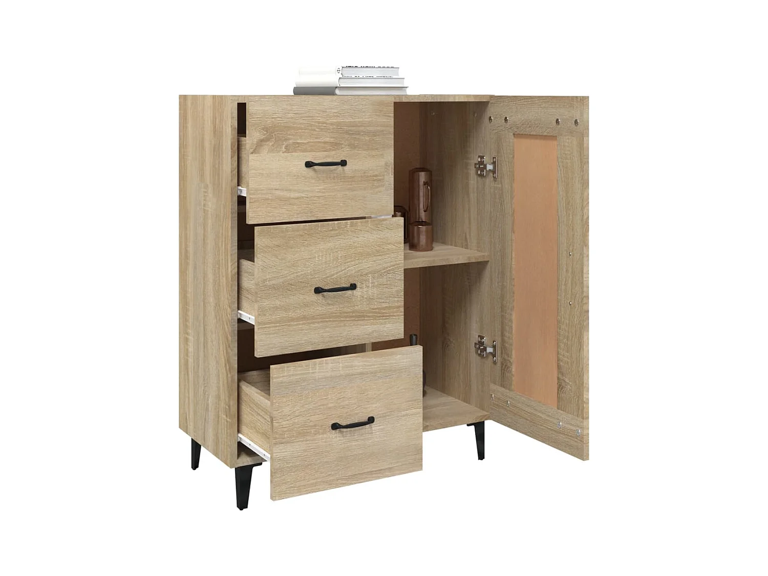 Buffet | Bahut | Meuble de rangement Chêne sonoma 69,5x34x90 cm Bois d'ingénierie