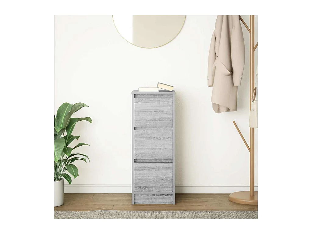 Buffet | Commode à tiroir | Meuble de rangement sonoma gris 29,5x34x76 cm bois d'ingénierie