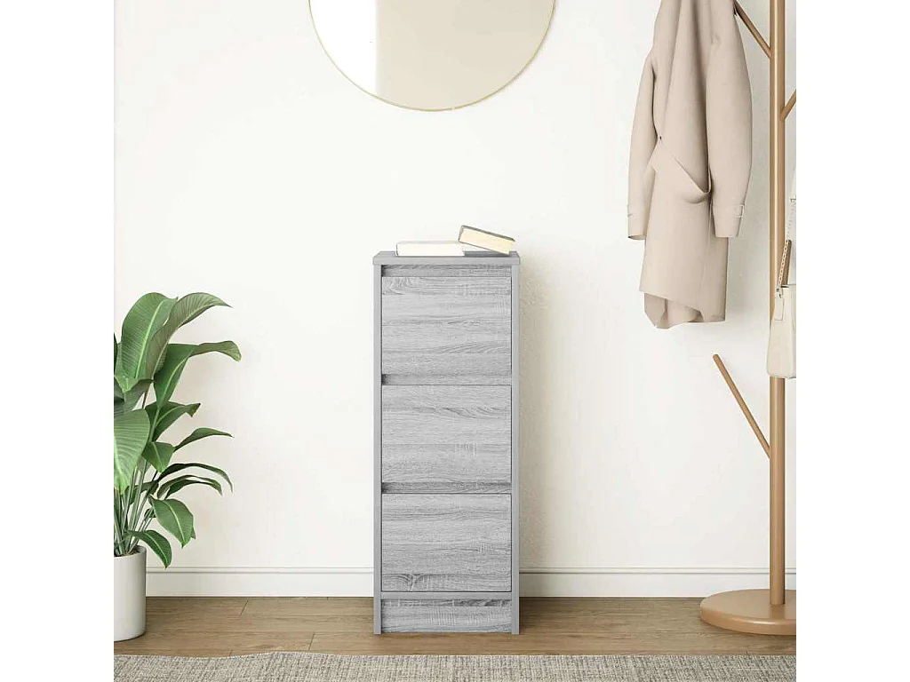 Buffet | Commode à tiroir | Meuble de rangement sonoma gris 29,5x34x76 cm bois d'ingénierie