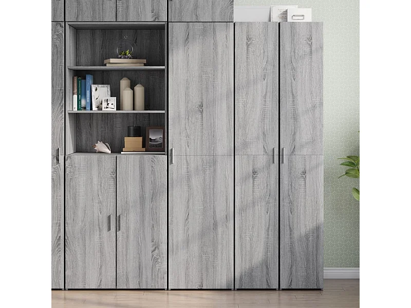 Credenza | Buffet | Armadio Grigio Sonoma 45x42,5x185 cm in Legno Multistrato