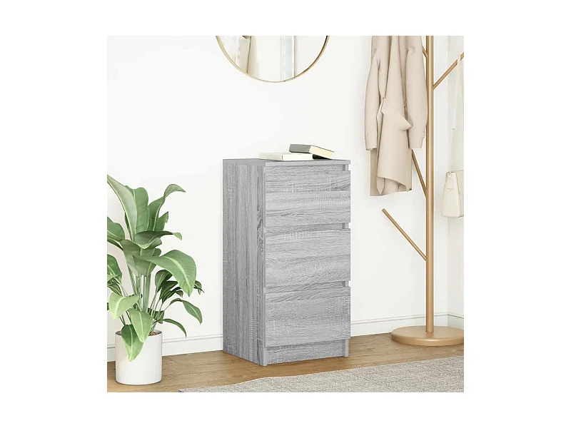 Buffet | Commode à tiroir | Meuble de rangement sonoma gris 37,5x35x76 cm bois d'ingénierie