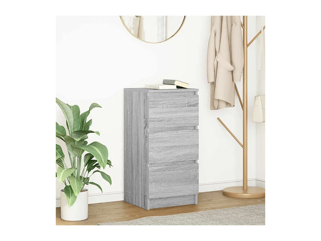 Buffet | Commode à tiroir | Meuble de rangement sonoma gris 37,5x35x76 cm bois d'ingénierie