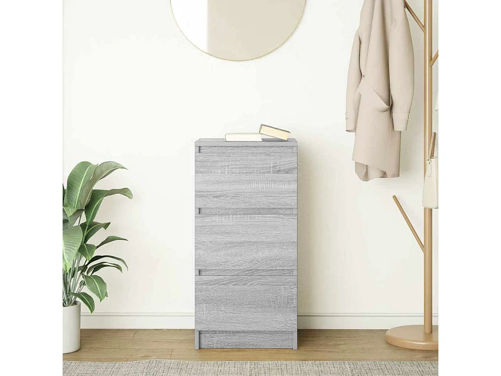 Buffet | Commode à tiroir | Meuble de rangement sonoma gris 37,5x35x76 cm bois d'ingénierie