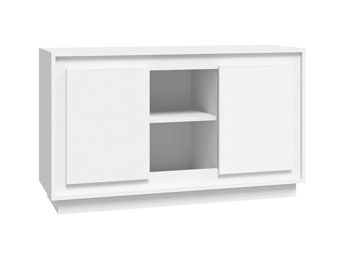 Credenza | Buffet | Armadio Bianca 102x35x60 cm in Legno Multistrato